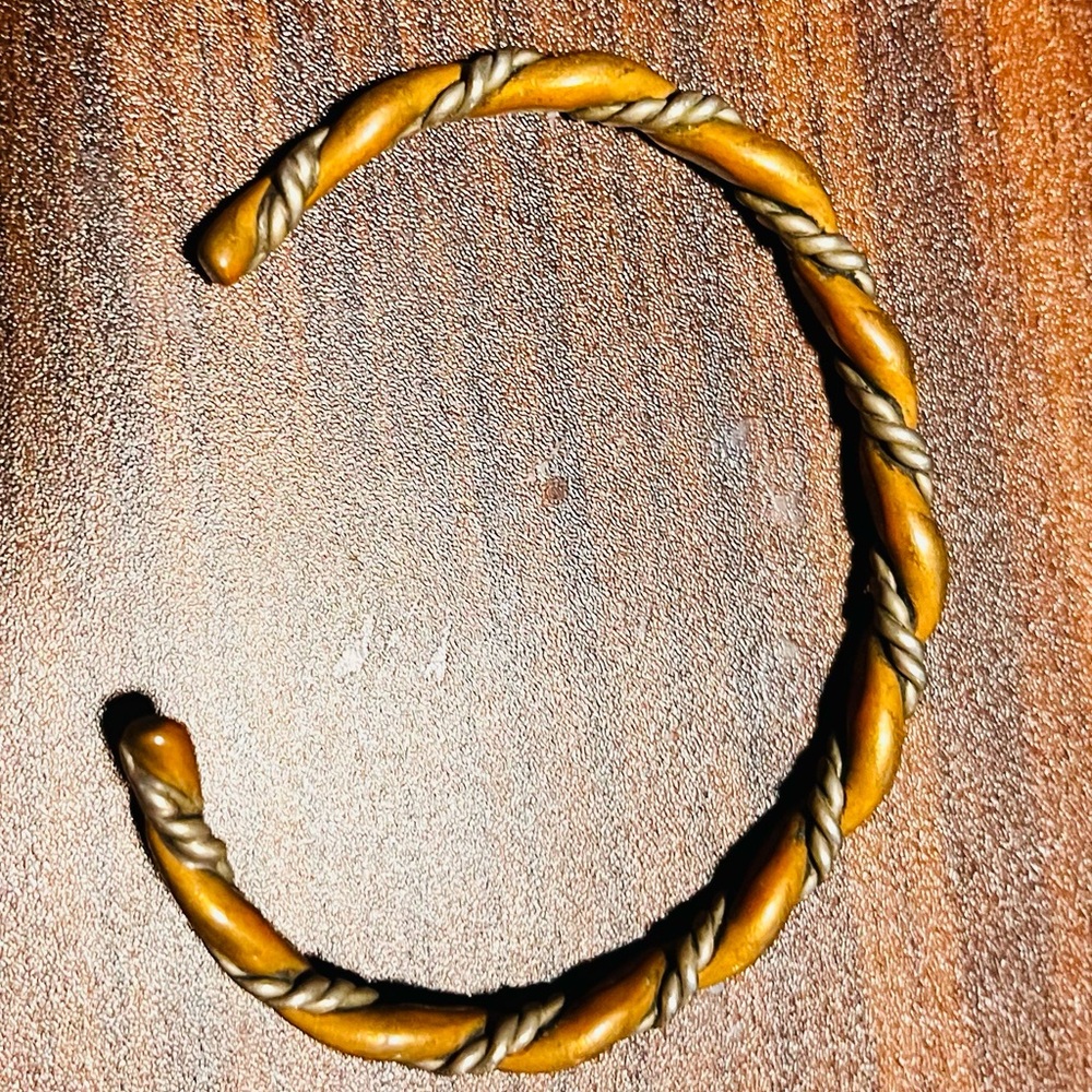Vintage Native American Copper & Silver Twisted Bracelet